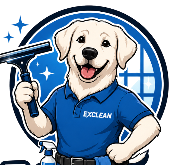 EXClean golden retriever mascot